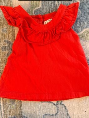 Janie and Jack Red Ruffle-Trim Girls' Tank Top